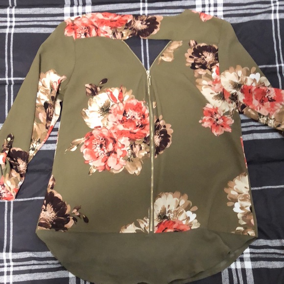 Floral zip back blouse - Picture 5 of 7
